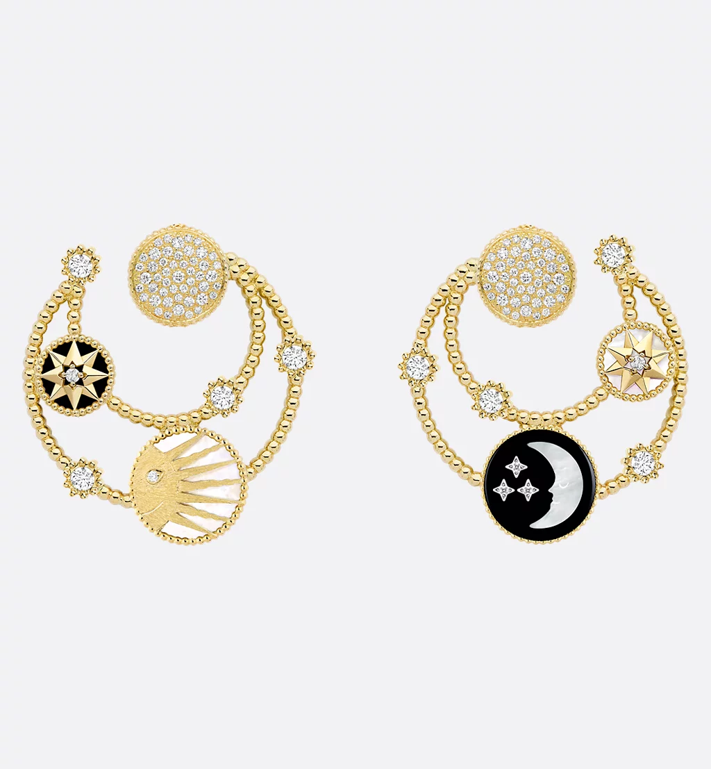 Dior Rose des Vents and Rose Céleste earrings