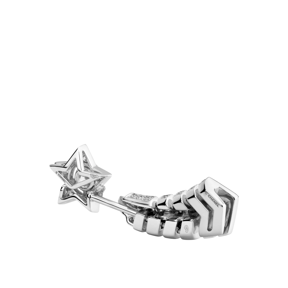 Chanel necklace Comète Chevron necklace, can be worn in different ways(Sterling silver)