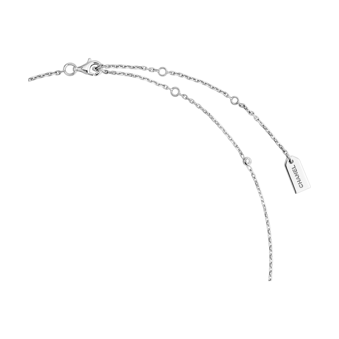 Chanel necklace Comète Chevron necklace, can be worn in different ways(Sterling silver)