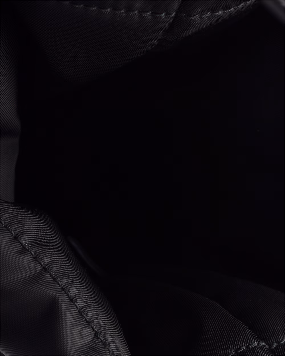 Prada Petit Sac Noir Re-Nylon and Nappa Leather Mini Bucket Bag