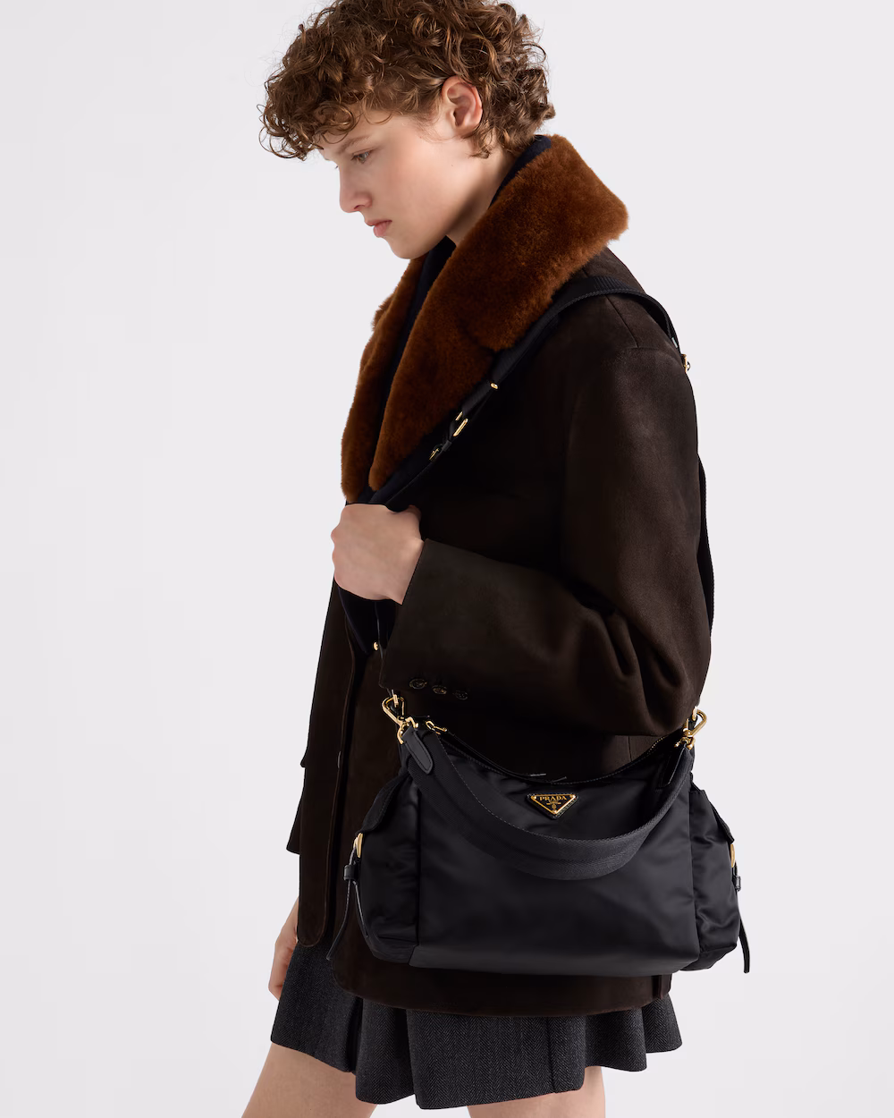 Prada Explore Large Recycled Nylon and Leather Bag