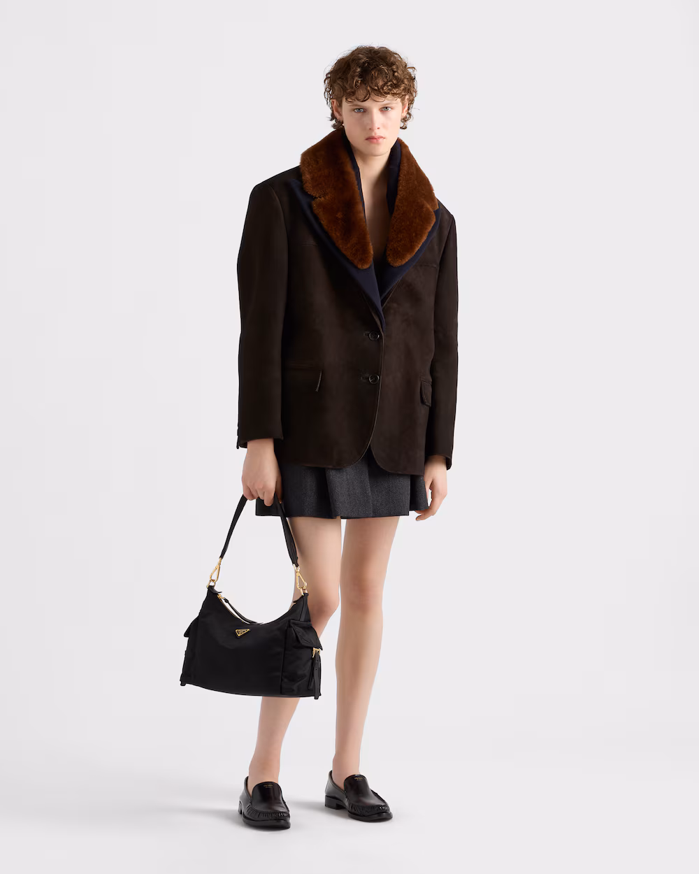 Prada Explore Large Recycled Nylon and Leather Bag