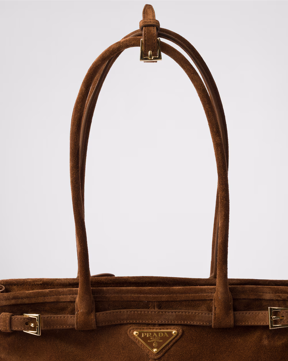 Prada Bonnie medium suede leather handbag