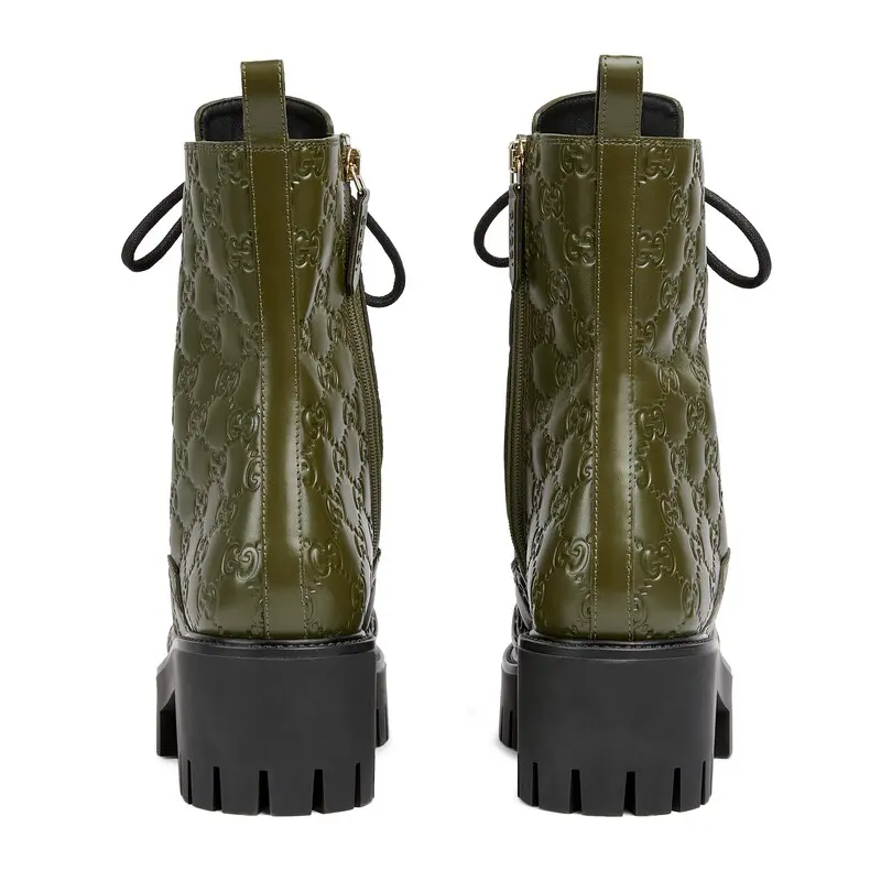 Gucci Women's GG Lace-Up Ankle Boots