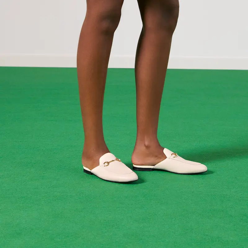 Gucci Princetown series women's leather slippers