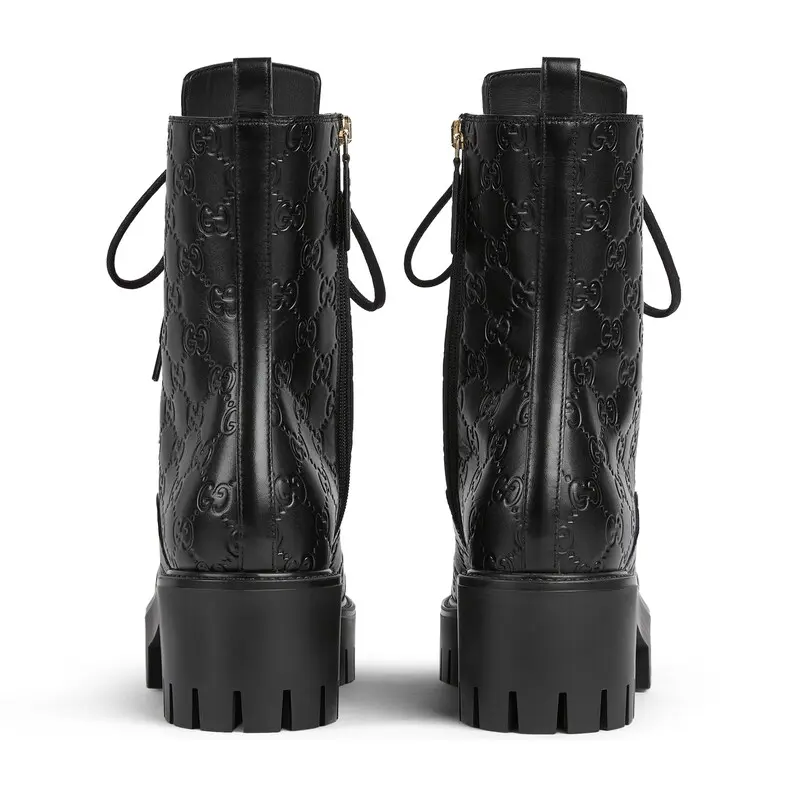 Gucci Women's GG Lace-Up Ankle Boots