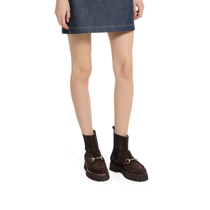 Gucci women's horsebit ankle boots