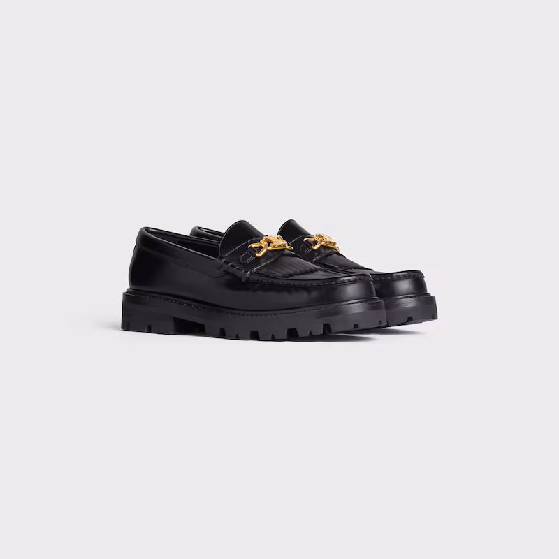 CELINE MARGARET polished TRIOMPHE chain loafers