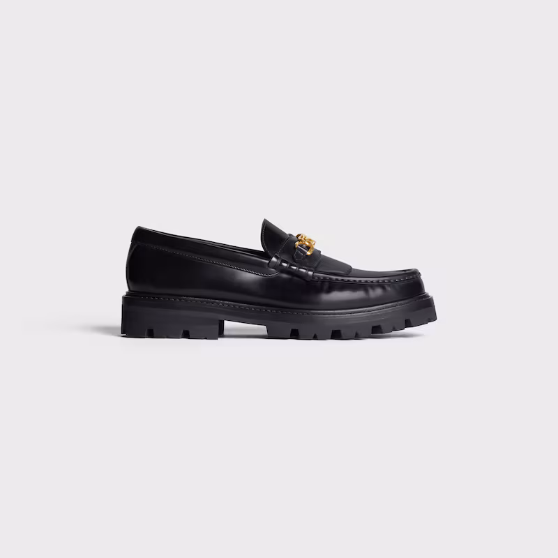 CELINE MARGARET polished TRIOMPHE chain loafers