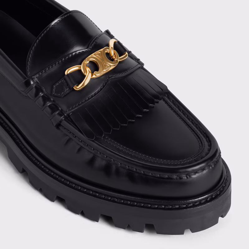 CELINE MARGARET polished TRIOMPHE chain loafers