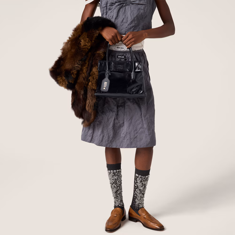 Miu Miu Solitaire handbag in glossy leather