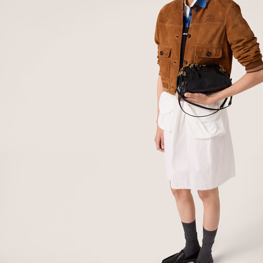 Miu Miu leather clutch bag