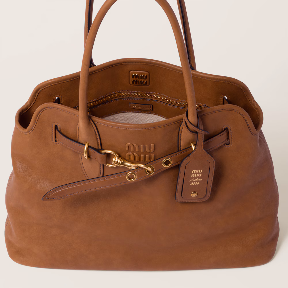 Miu Miu Aventure Nappa Leather Handbag