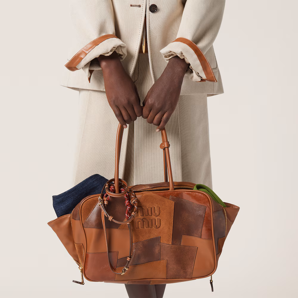 Miu Miu Leather Patchwork Beau Handbag (Large)