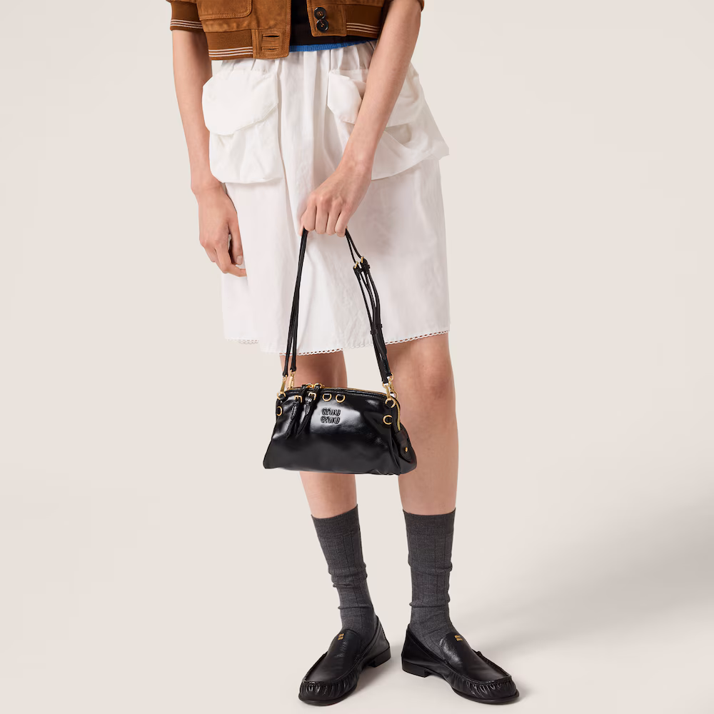 Miu Miu leather clutch bag