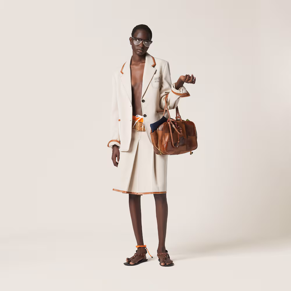 Miu Miu Leather Patchwork Beau Handbag (Large)