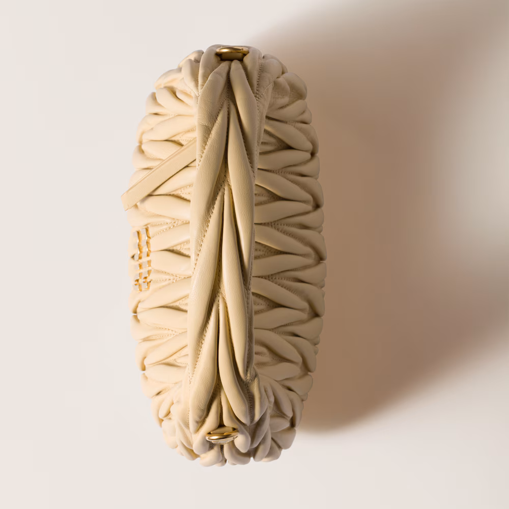 Miu Miu Wander Matelassé Small Crescent Bag