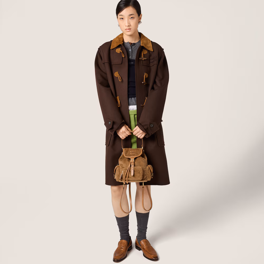 Miu Miu bags and corduroy backpacks