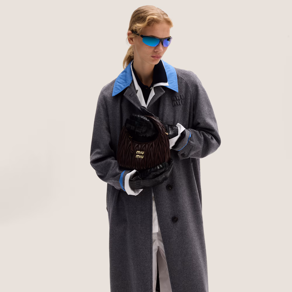 Miu Miu Wander Matelassé Small Crescent Bag