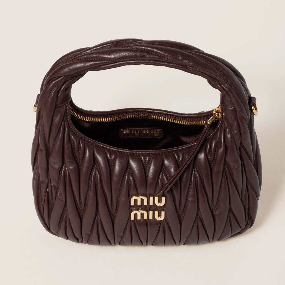 Miu Miu Wander Matelassé Small Crescent Bag