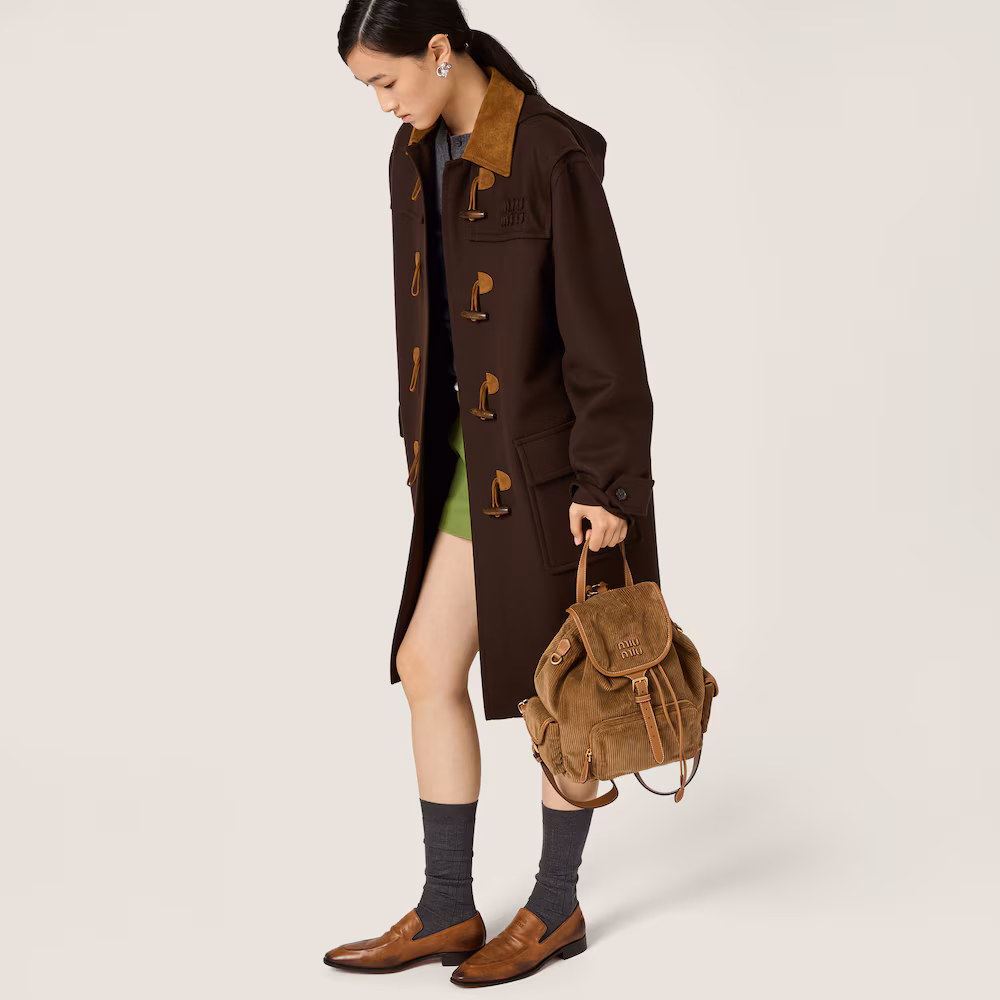 Miu Miu bags and corduroy backpacks