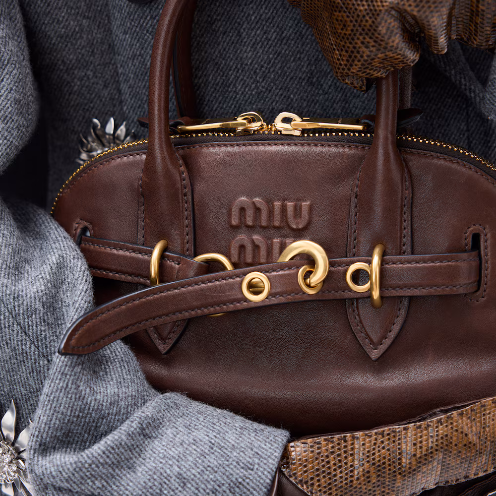 Miu Miu Aventure Nappa Leather Handbag