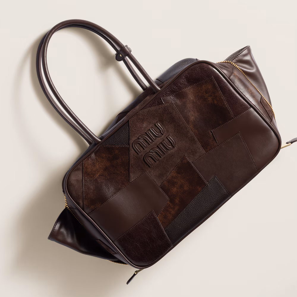 Miu Miu Leather Patchwork Beau Handbag (Large)