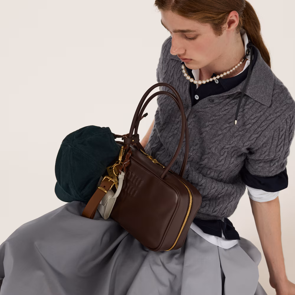 Miu Miu Beau Leather Handbag (Medium)