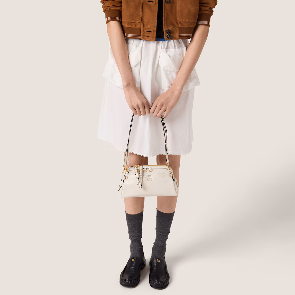 Miu Miu leather clutch bag