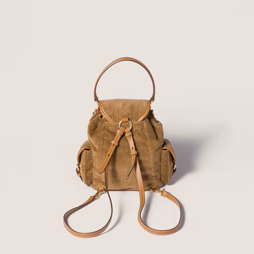 Miu Miu bags and corduroy backpacks