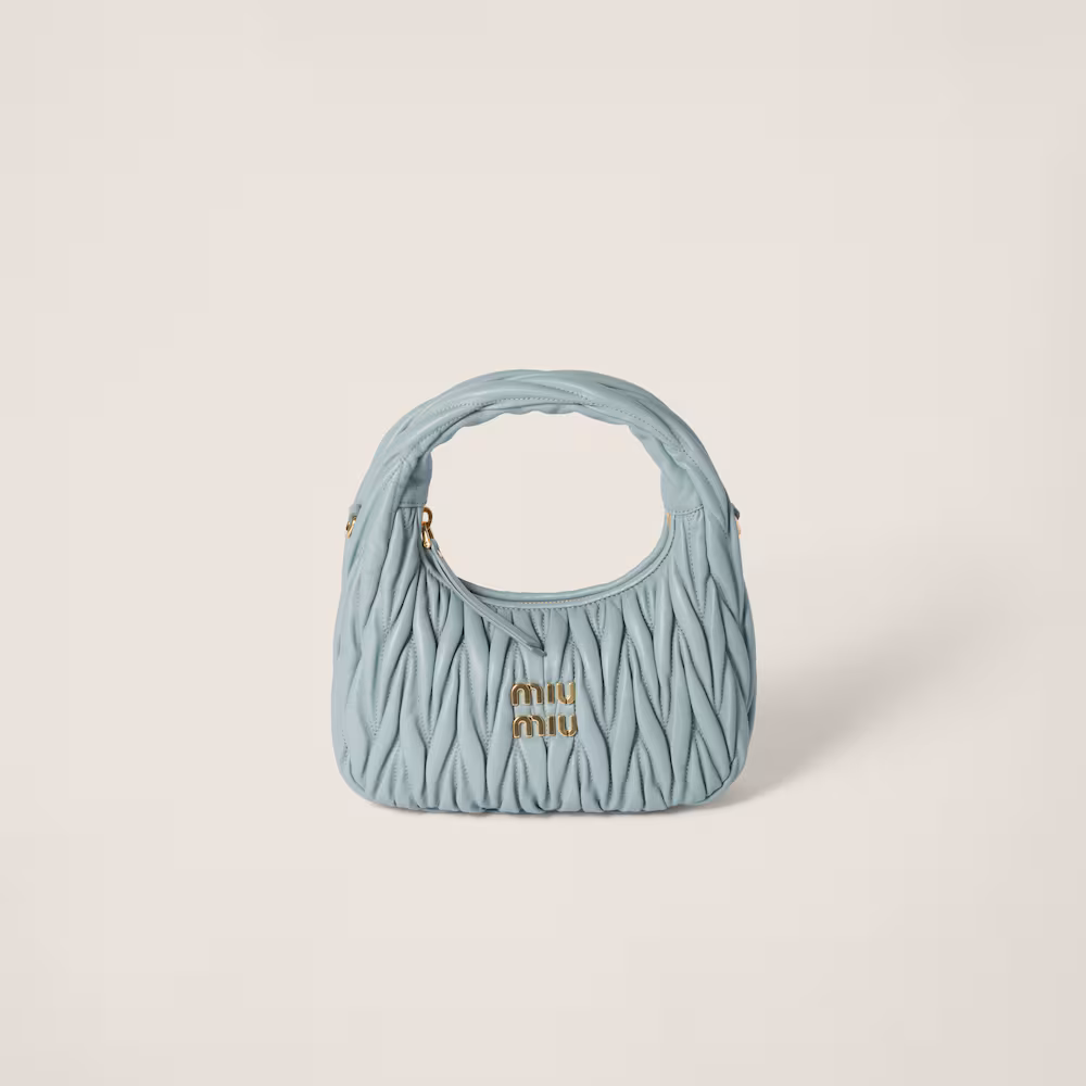 Miu Miu Wander Matelassé Small Crescent Bag