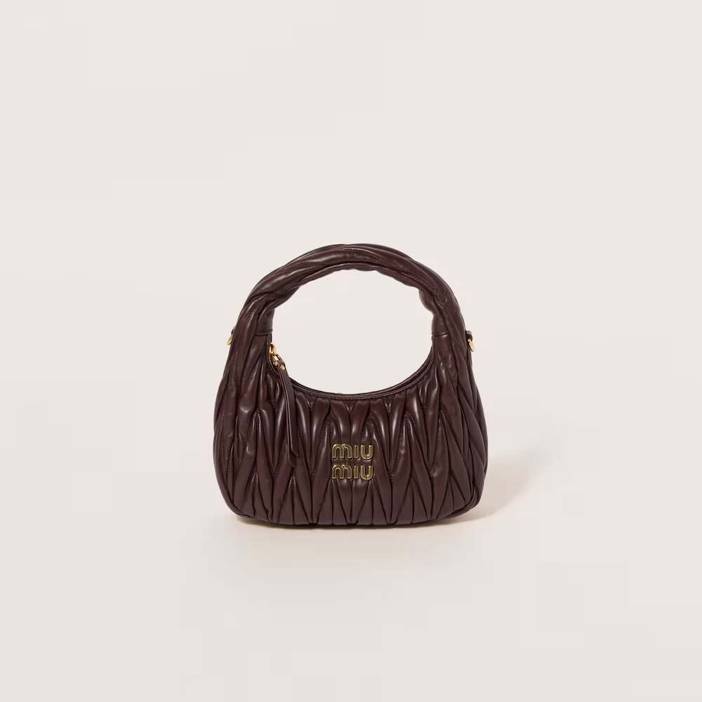 Miu Miu Wander Matelassé Small Crescent Bag