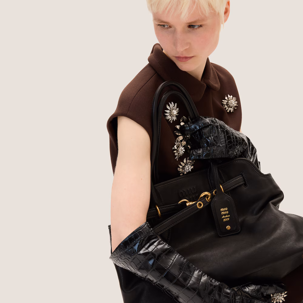 Miu Miu Aventure Nappa Leather Handbag