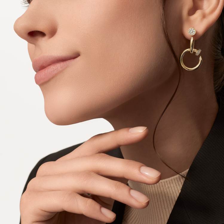 Cartier Juste un Clou earrings, double-strand (gold and rose gold)