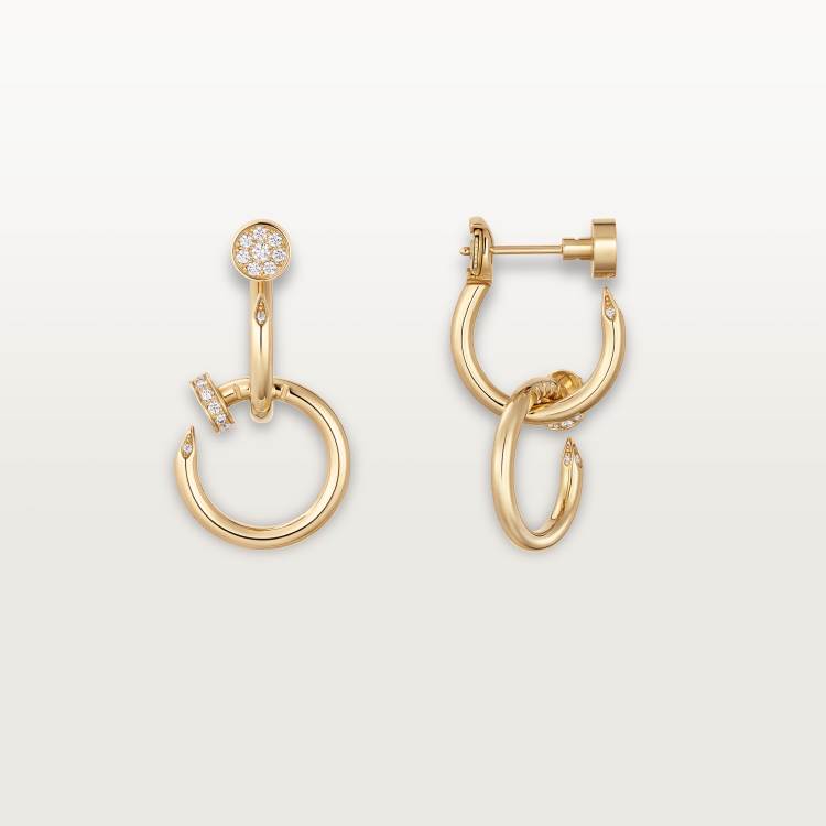 Cartier Juste un Clou earrings, double-strand (gold and rose gold)