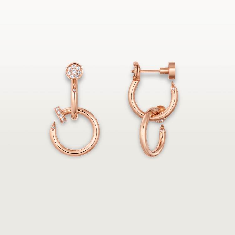 Cartier Juste un Clou earrings, double-strand (gold and rose gold)