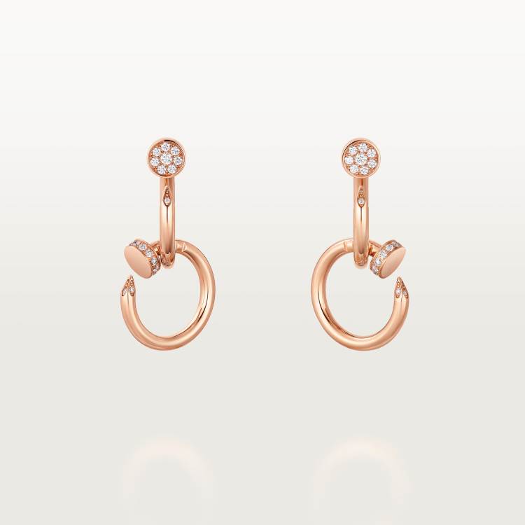 Cartier Juste un Clou earrings, double-strand (gold and rose gold)