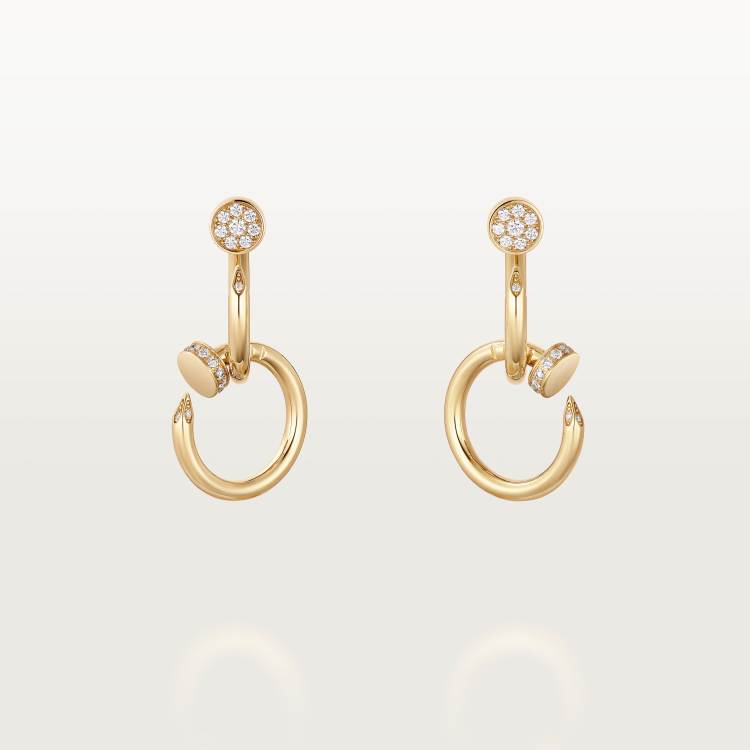 Cartier Juste un Clou earrings, double-strand (gold and rose gold)
