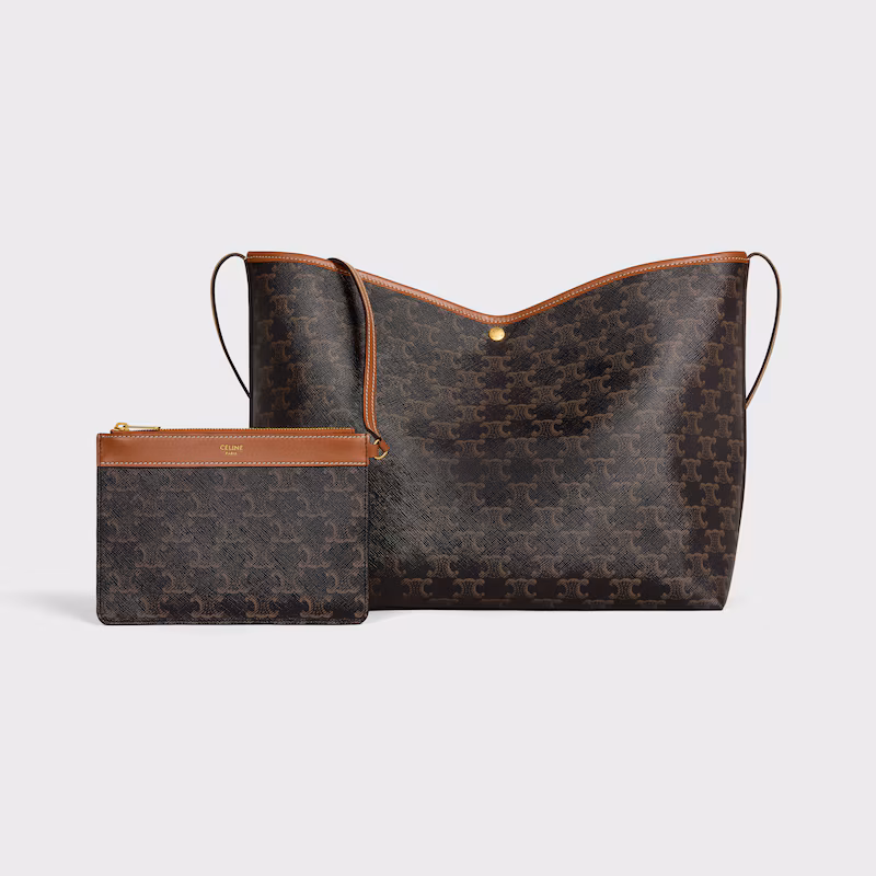 Celine bags SOFT SHOPPER logo print handbag