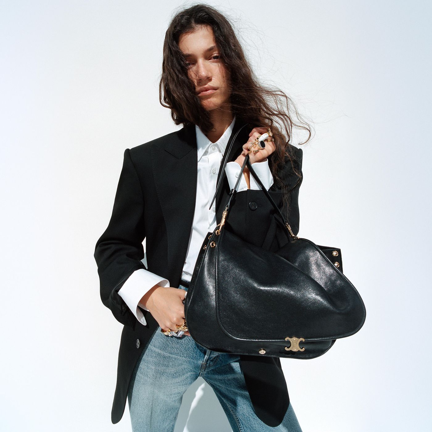 （Special offer）Celine bags SOFT TRIOMPHE BESACE handbags