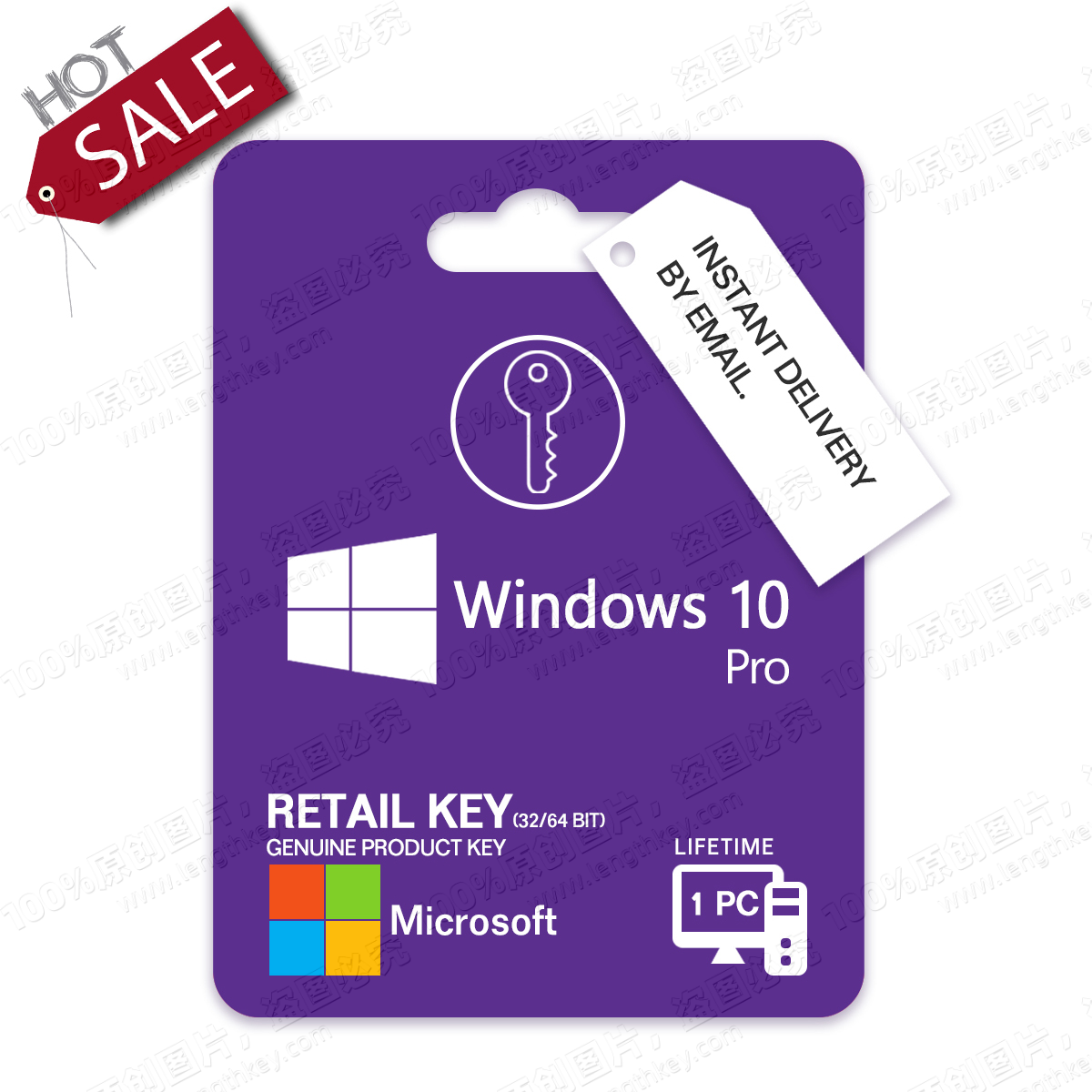 Windows 10 Pro (Original) Digital License Key (Email Delivery in 2 Hours)  Life Time Validity 1 PC, 1 User – Trex Plus