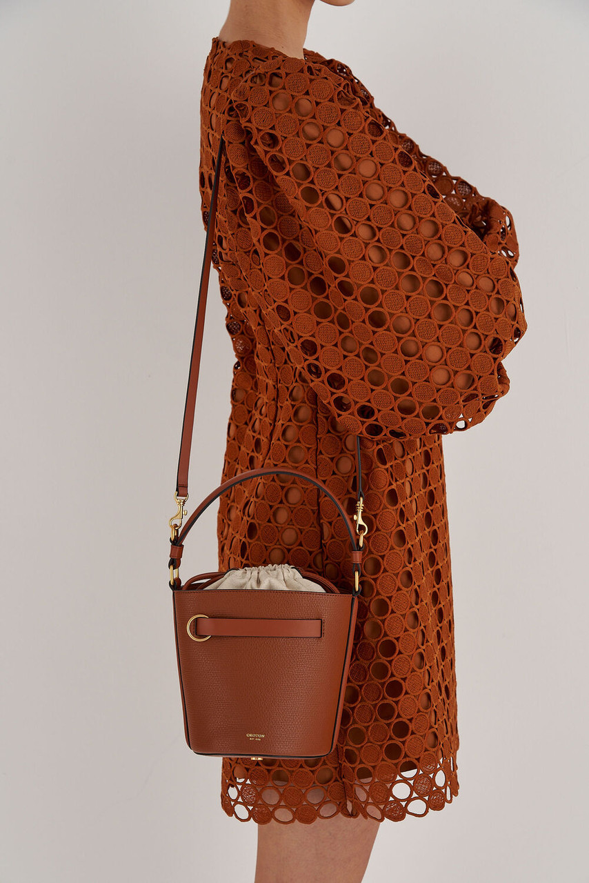 Oroton Audrey Bucket Bag Cognac David Jones