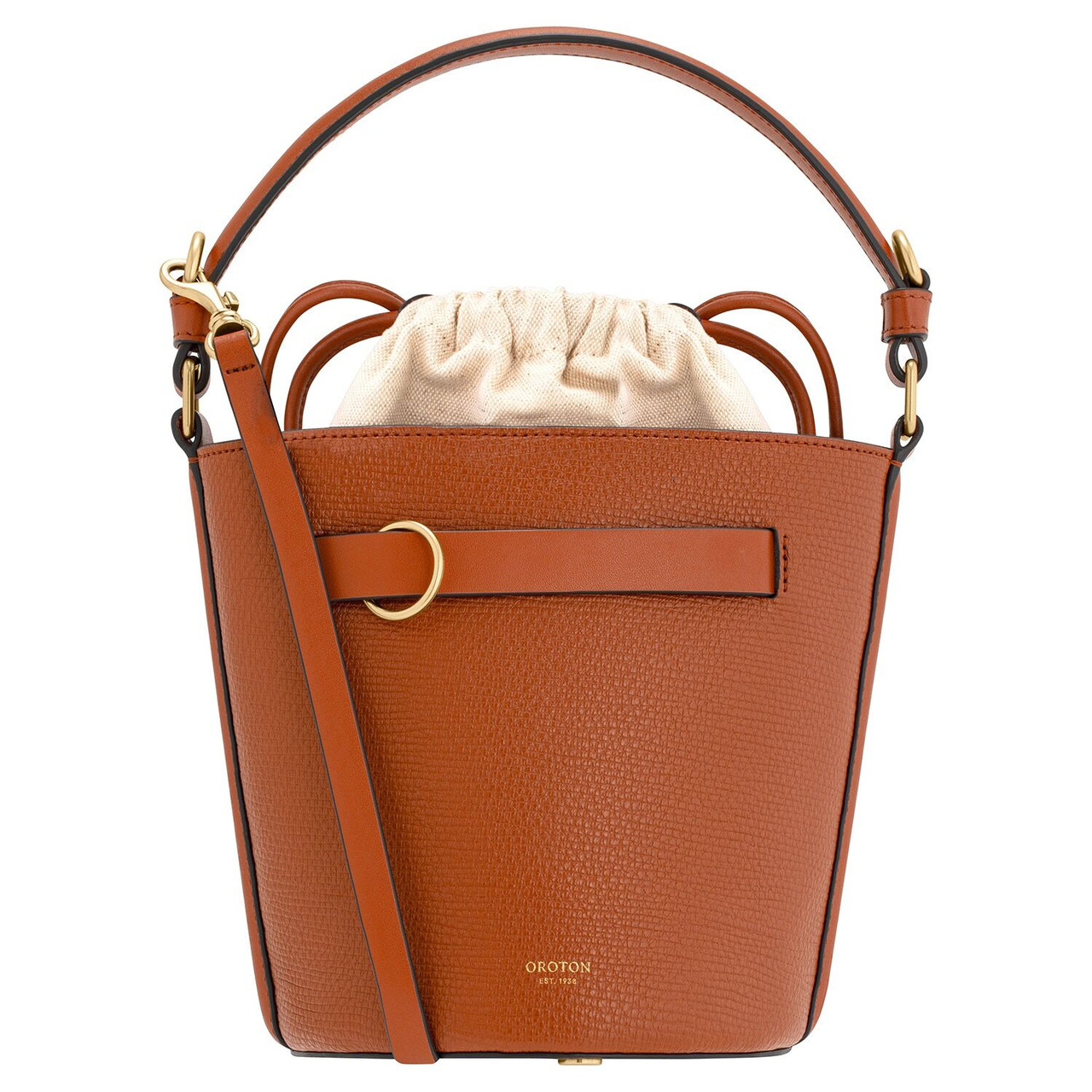 Oroton Audrey Bucket Bag Cognac David Jones