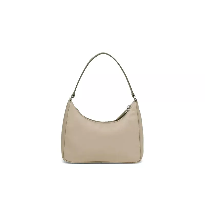 PRADA RE-EDITION 2005 NYLON X SAFFIANO LEATHER MINI BAG BEIGE - SSENSE