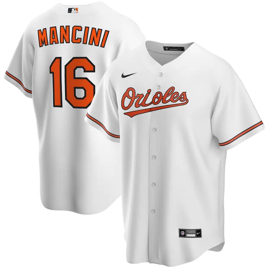 Men's Trey Mancini Houston Astros Replica White Home Cooperstown