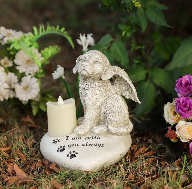 Angel Dog Decoration Creative Resin Pet Garden Animal Statue Decoration