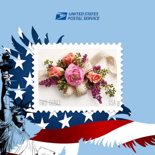 Garden Corsage Sheet of 20 USPSFirst Class 2 ounce Forever Postage Stamps  Wedding Celebration (20 Stamps) 