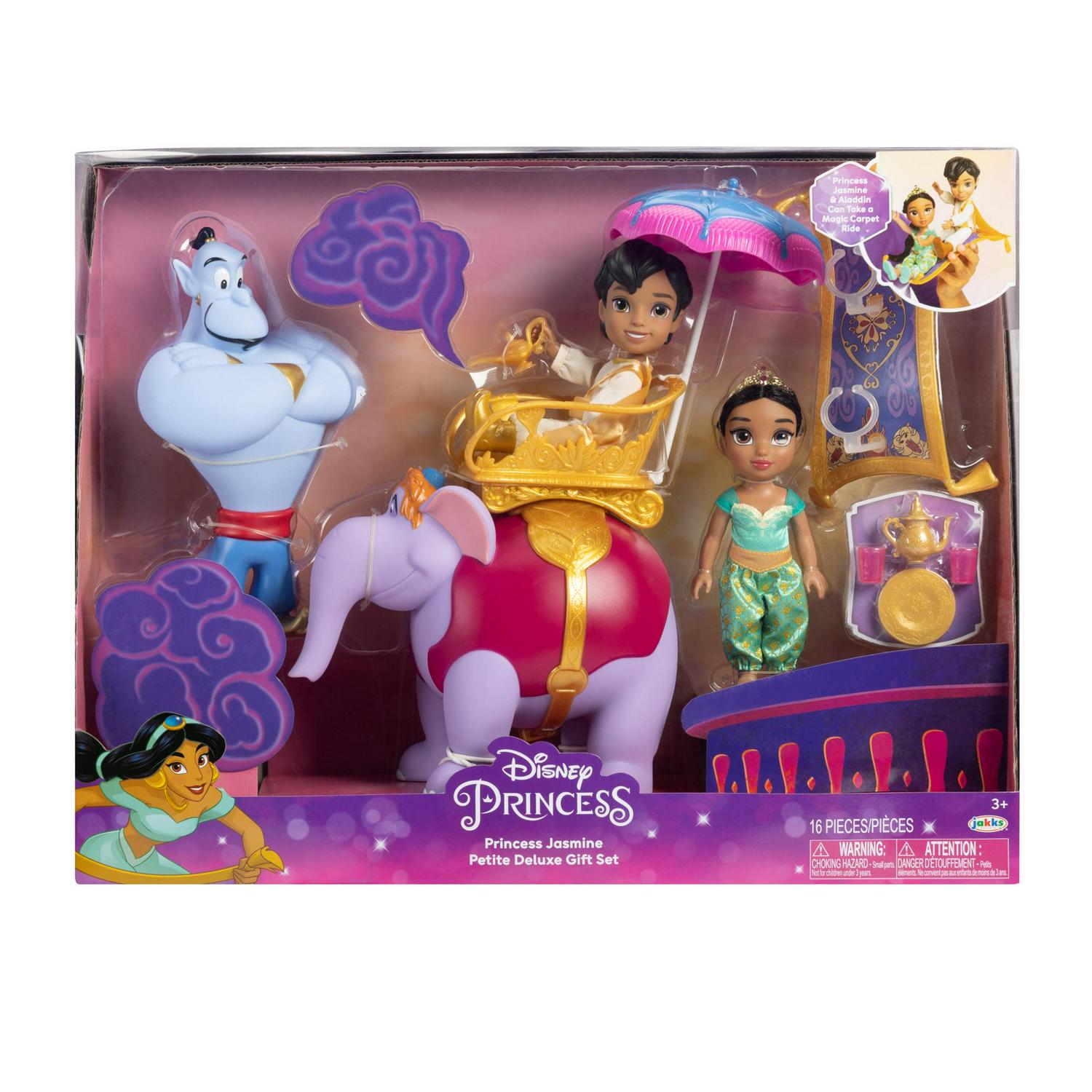 Disney Princess Jasmine Petite Deluxe Gift Set with Aladdin, Genie ...