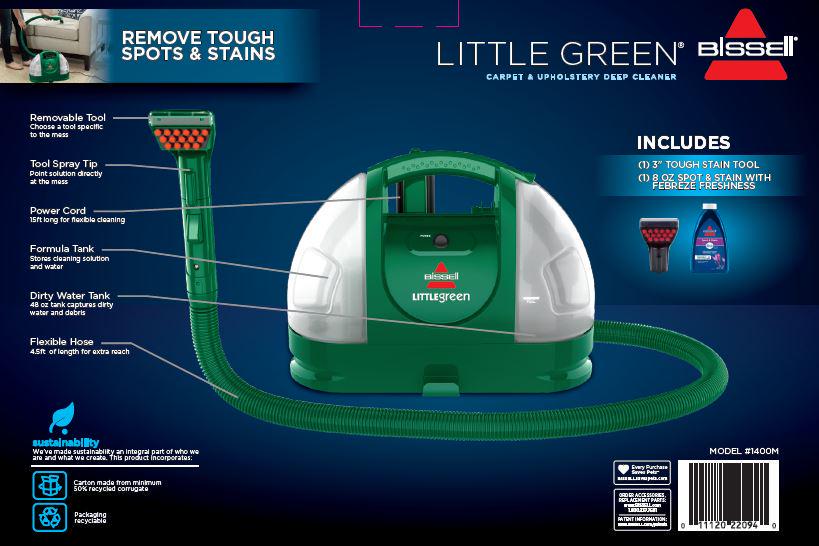 BISSELL Little Green Portable Spot and Stain Cleaner, 1400M