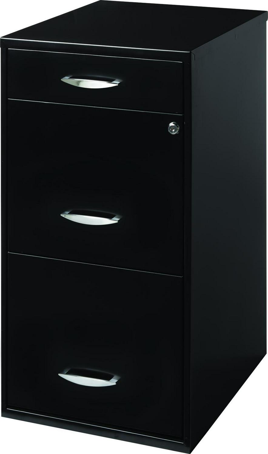 Filing 18 W, 3Drawer Organizer File, Black